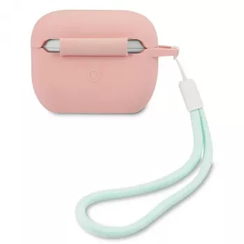 GUESS GUACAPLSVSPG AirPods Pro -kotelo silikoni vintage pinkki vihreä