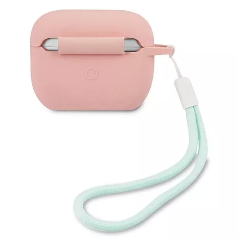 GUESS GUACAPLSVSPG AirPods Pro -kotelo silikoni vintage pinkki vihreä