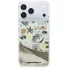 Karl Lagerfeld Liquid Glitter Beach & Sand -kotelo iPhone 18 Pro Max / 17 Pro Max – beige