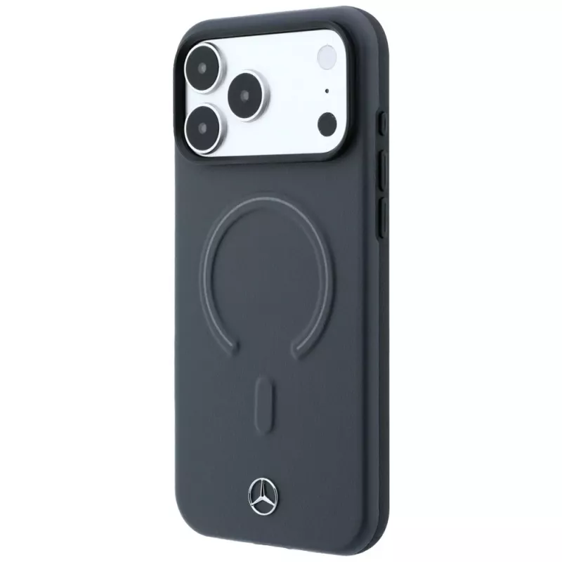 Mercedes nahka 3D MagSafe -kotelo iPhone 18 Pro Max / 17 Pro Max - antrasiitti