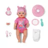ZAPF CREATION Baby born Emma Click & Play 43 cm interaktiivinen nukke pinkillä potkupuvulla ja hatulla