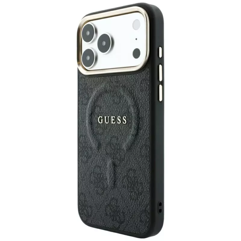 GUESS Embossed 4G Classic MagSafe -kotelo iPhone 17 Pro / 18 Pro - musta