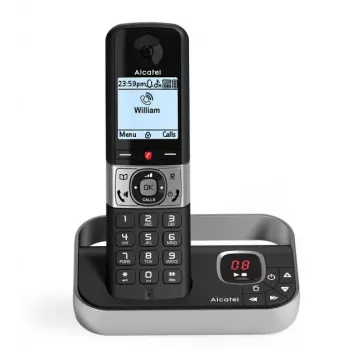 Alcatel F890 Voice DECT langaton puhelin vastaajalla, musta/hopea