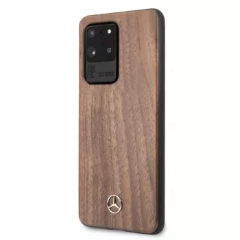 Mercedes-Benz Wood Line pähkinäpuu kovakotelo Samsung Galaxy S20 Ultra (G988) - ruskea