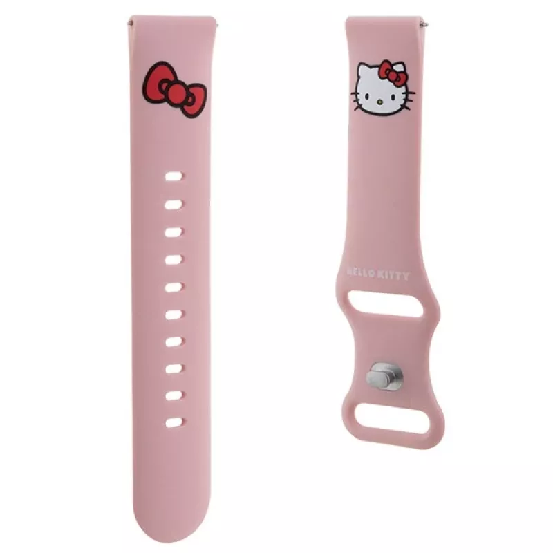 Hello Kitty yleinen silikoniranneke Kitty-pää-aiheella, pinkki, 20 mm