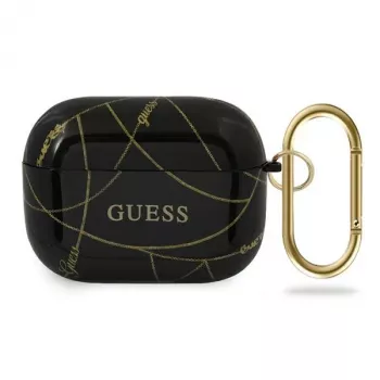 GUESS AirPods Pro -kotelo musta Gold Chain Collection