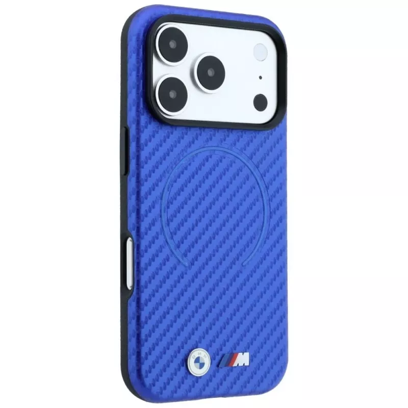 BMW M Carbon Printed Ring MagSafe-kotelo iPhone 18 Pro / 17 Pro - sininen