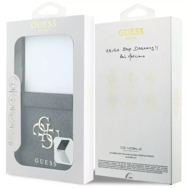 GUESS Big 4G Logo kotelo Samsung Galaxy Z Flip 5 - musta