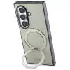 Guess Magnetic Ring Stand Grained Classic Logo MagSafe-kotelo Samsung Galaxy Z Fold 8 Ultra (beige)