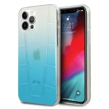 Mercedes-Benz MEHCP12LCLGBL iPhone 12 Pro Max kova kuori Transparent Line sininen