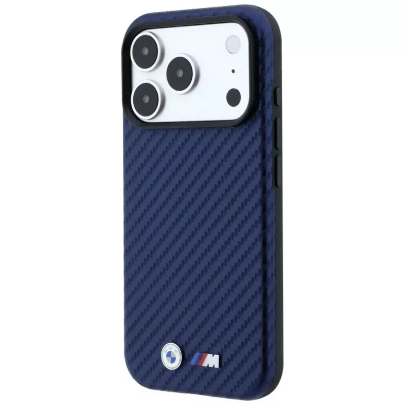 BMW M Carbon Metal Logo MagSafe-kotelo iPhone 18 Pro Max / 17 Pro Max - laivastonsininen