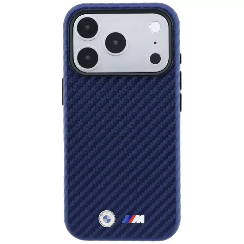BMW M Carbon Metal Logo MagSafe-kotelo iPhone 18 Pro Max / 17 Pro Max - laivastonsininen