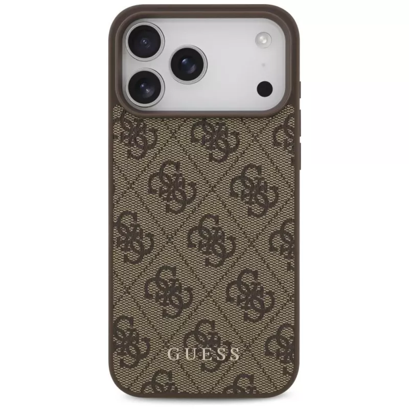 GUESS 4G Classic kotelo iPhone 18 Pro Max / 17 Pro Max - ruskea