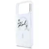 Karl Lagerfeld Liquid Glitter Karl Script Logo MagSafe-kotelo iPhone 17 Pro läpinäkyvä