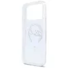 Karl Lagerfeld Liquid Glitter Karl Script Logo MagSafe-kotelo iPhone 17 Pro läpinäkyvä