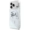 Karl Lagerfeld Liquid Glitter Karl Script Logo MagSafe-kotelo iPhone 17 Pro läpinäkyvä