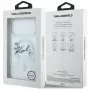 Karl Lagerfeld Liquid Glitter Karl Script Logo MagSafe-kotelo iPhone 17 Pro Max, läpinäkyvä