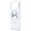 Karl Lagerfeld Liquid Glitter Karl Script Logo MagSafe-kotelo iPhone 17 Pro Max, läpinäkyvä