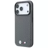 BMW M Carbon Metal Logo MagSafe-kotelo iPhone 18 Pro / 17 Pro - harmaa