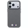 BMW M Carbon Metal Logo MagSafe-kotelo iPhone 18 Pro / 17 Pro - harmaa
