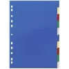 DURABLE 674027 A4 asiakirjaerottimet 1-10, polypropeeni, 10-osainen, yleisreikä, sekavärit