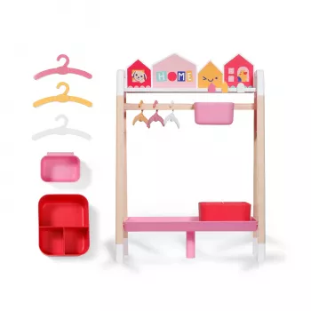 ZAPF CREATION BABY born vaatetanko nuken vaatekaappi säilytyslaatikoilla ja henkareilla