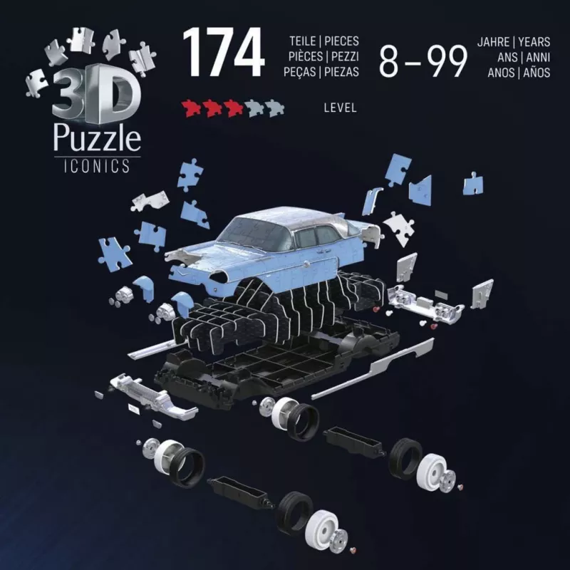 Ravensburger 3D-palapeli Iconics: Cadillac Eldorado Brougham (162 palaa)