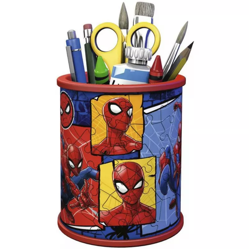 RAVENSBURGER 3D-palapeli kynäteline Spider-Man - 54 palaa, virallinen Marvel, Easy Click