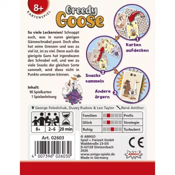 AMIGO Greedy Goose lasten lautapeli 2-4 pelaajalle 5-vuotiaasta alkaen