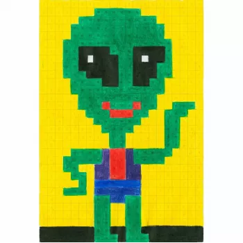 FABER-CASTELL Pixel-it värityskirja 32 kuviolla (201572)