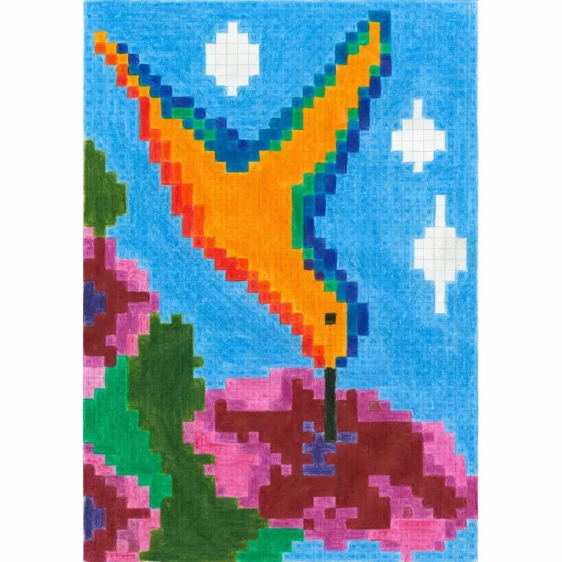 FABER-CASTELL Pixel-it värityskirja 32 kuviolla (201572)
