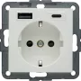 Berker S.1 SCHUKO-pistorasia USB-C PD 20W, polarvalkoinen matta
