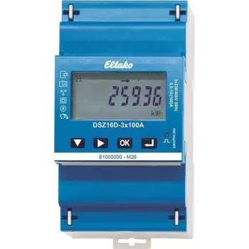 Eltako DSZ16D-3x100A kolmivaihemittari, suoramittaus, MID-sertifioitu, 100A, DIN-kisko