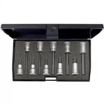 GEDORE 1509918 10-osainen kuusiokoloistukkasarja 3/8 inch vääntö (10 mm) H4-H17 metallilaukussa