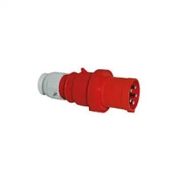 BALS CEE teollisuuspistoke 5-napainen 63A 400V IP44 6h Multi-Grip suora punainen 2155