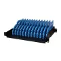 ALLNET 19 tuuman 3U rack-asennettava tablettiteline 12 laitteelle, teräs, musta