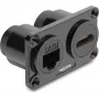 Delock kaksoispaneeliasennus RJ45 Cat.6 + HDMI 4K liitin musta