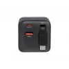 ALLNET 65W GaN USB-C PD seinälaturi Quick Charge 3.0, 2x USB-C ja 1x USB-A