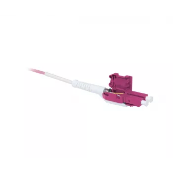 SYNERGY21 OM4 LC-LC duplex Uniboot Push-Pull kuitu-patchkaapeli, 5 m, aqua, LSZH, 2 mm
