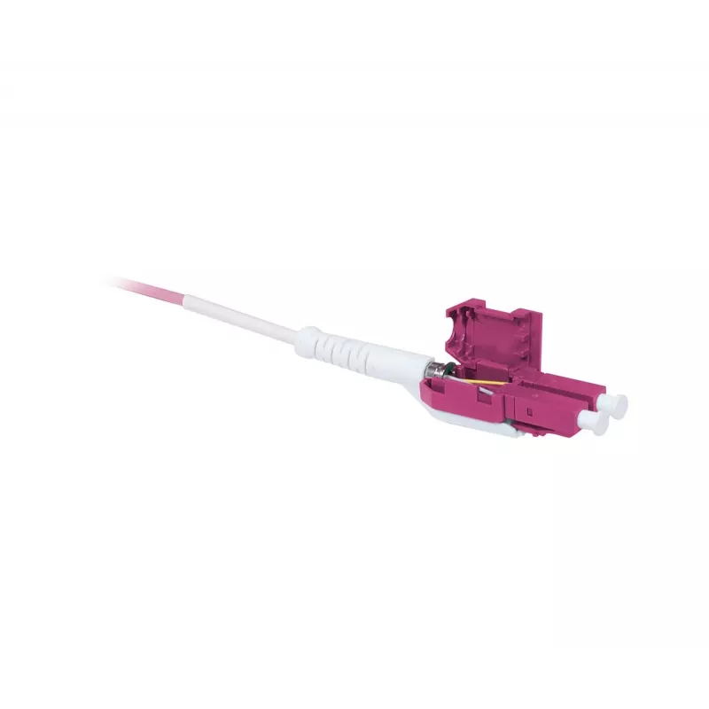 SYNERGY21 OM4 LC-LC duplex Uniboot Push-Pull kuitu-patchkaapeli, 5 m, aqua, LSZH, 2 mm
