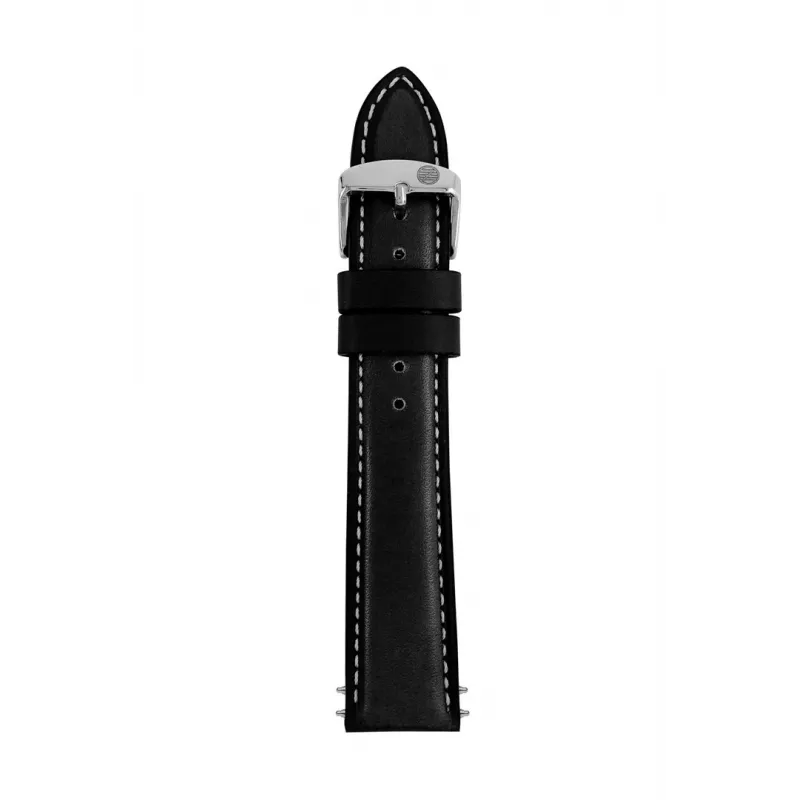 Zeppelin aitoa nahkaa rannekello musta 20 mm