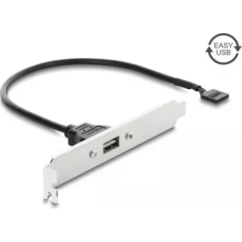 Delock USB 2.0 korttipaikkapaneeli 1 x EASY USB Type-A portilla