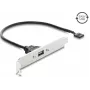 Delock USB 2.0 korttipaikkapaneeli 1 x EASY USB Type-A portilla