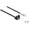 Delock valokenno haarukkamallinen 5 mm L-tyyppi 4 avoimella kaapelipäällä PNP L/D vaihdettavissa 2 m