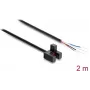 Delock haaravalokenno 5 mm tyyppi F 4 avoimella kaapelipäällä NPN Light-ON/Dark-ON vaihdettavissa 2 m