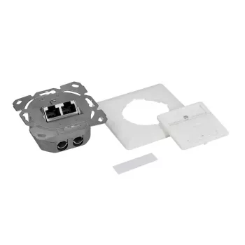 LOGILINK Cat.6A seinäliitäntärasia 2xRJ45 STP, pystysuora, signaalinvalkoinen