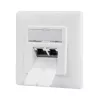 LOGILINK Cat.6A seinäliitäntärasia 2xRJ45 STP, pystysuora, signaalinvalkoinen