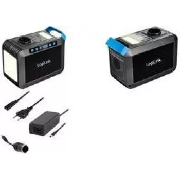 LogiLink PPS0301 kannettava voima-asema 300W, 288Wh, puhdas siniaalto, 1x AC, 1x DC, 4x USB-A, 1x USB-C PD, musta