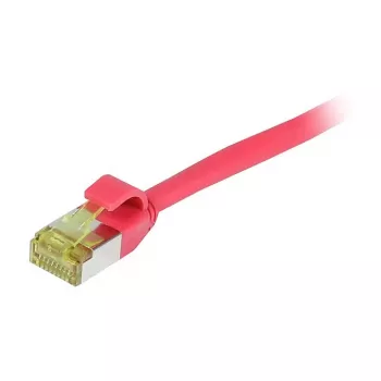 Synergy21 CAT6A S/FTP Slim -verkkokaapeli, 1,0 m, punainen, LSZH/TPE, 500MHz, 10Gbps, AWG28