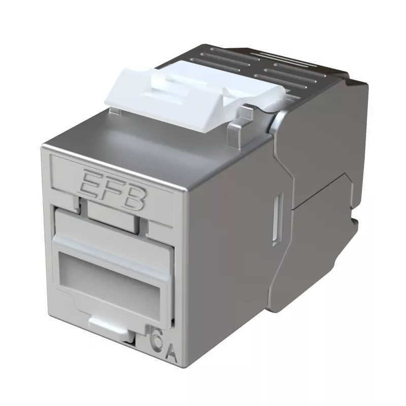 EFB Elektronik E-200130 Keystone Slim/Short Cat.6A suojattu sinkkipainevalumoduuli 10G